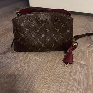 Nine West Brown and Burgundy Women's Bag